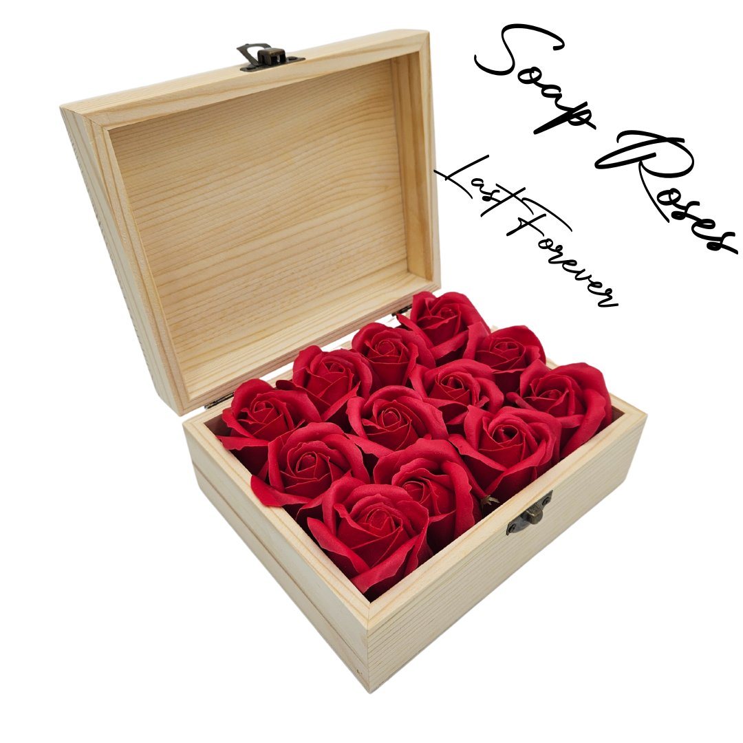 NEW: Fun Gift: Engraved Box, Soap Roses ๐๐น