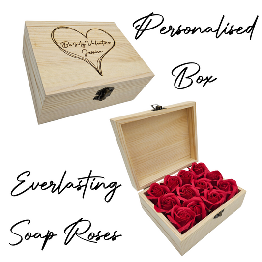 NEW: Fun Gift: Engraved Box, Soap Roses 🎁🌹